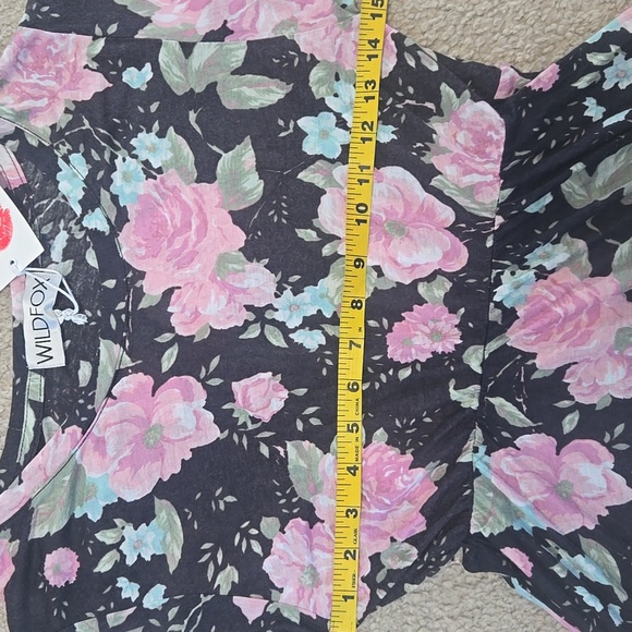 NWT Wildfox Rosie Pink and Black Flutter Sleeve Fit And Flare Dress Size Small - Picture 4 of 10